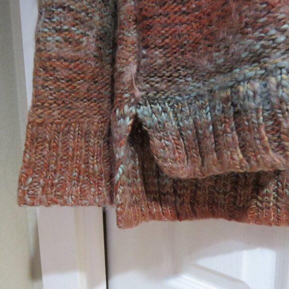 PRANA Clause Marled Knit V Neck Sweater in Sundried Terracotta - Size XS - Picture 8 of 14